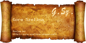 Gore Szelina névjegykártya